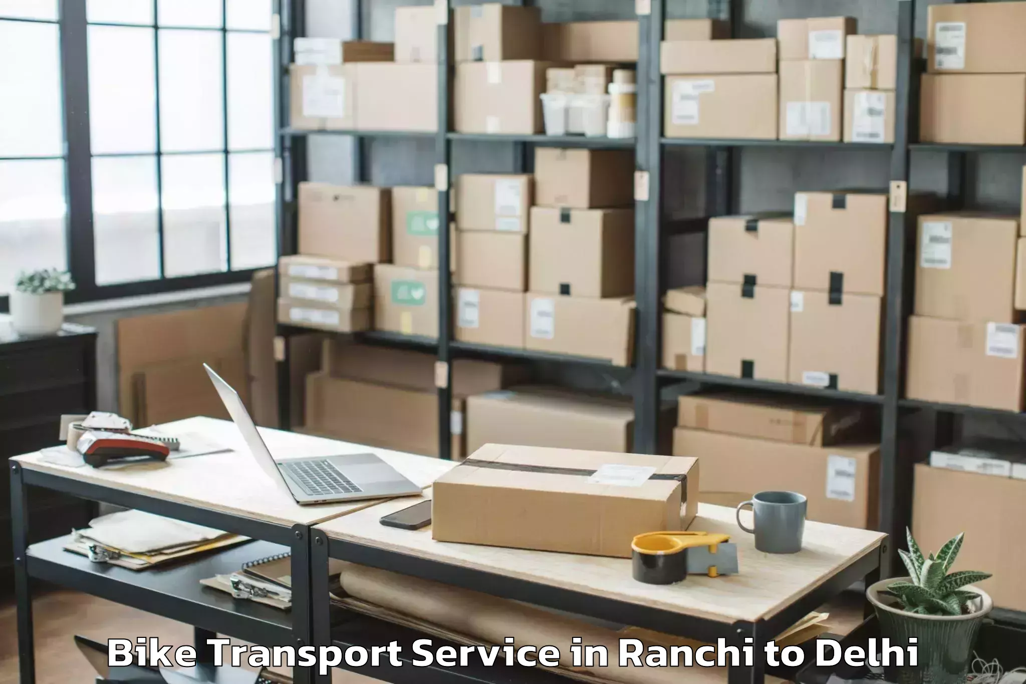 Easy Ranchi to Delhi Cantonment Bike Transport Booking